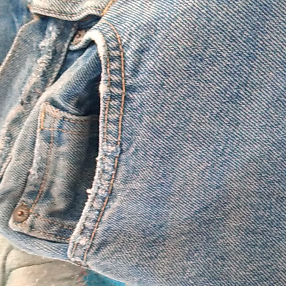 All Saints Light Blue Embroidered Cropped Jeans 29 - Picture 10 of 10
